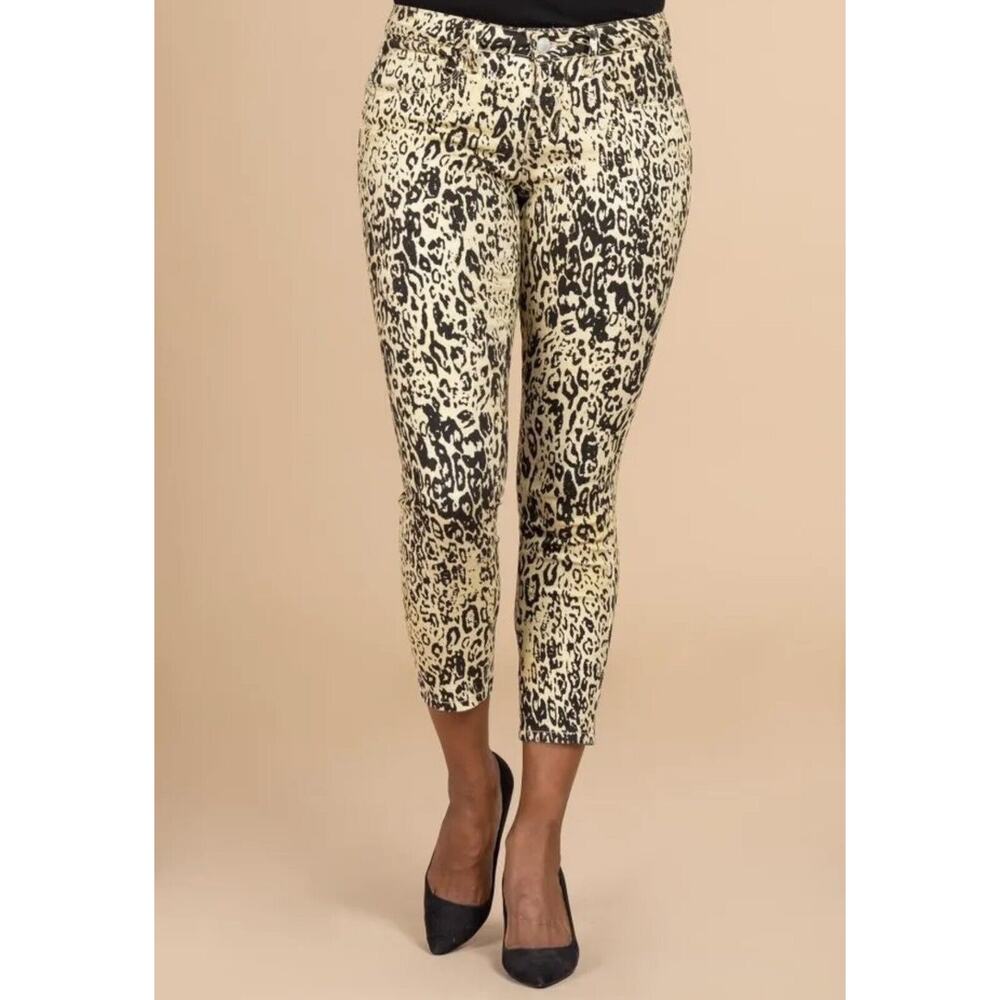 Royalty For Me Skinny Ankle Jeans Womens Size 12 Stretch Cheetah Mob Boss Wife